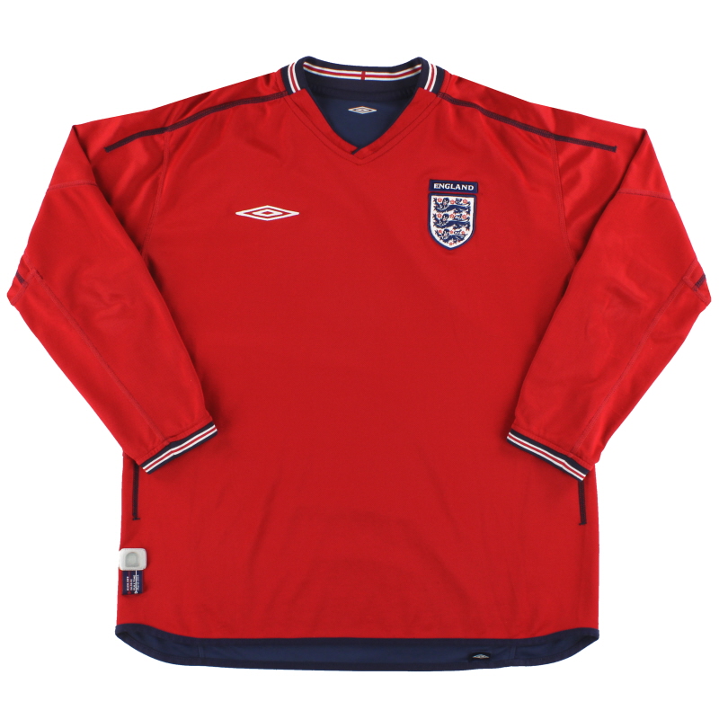 2002-04 England Umbro Away Shirt L/S S