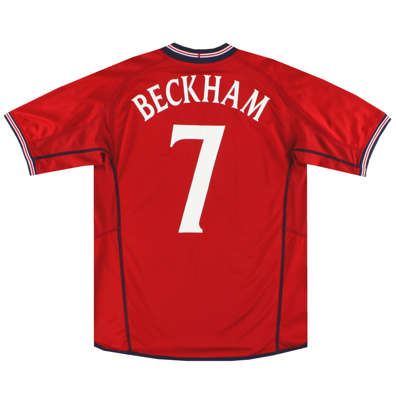 2002-04 Inghilterra Umbro Maglia da trasferta Beckham #7 L