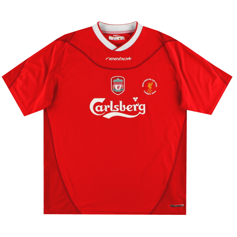 2002-04 Liverpool Reebok 'Worthington Cup Final' Home Shirt L - 224854