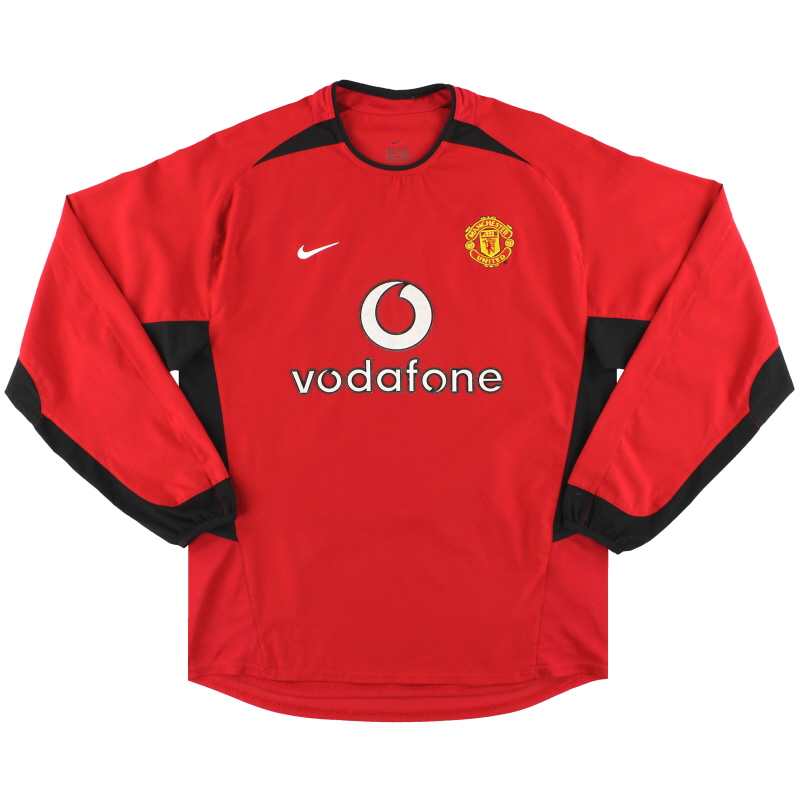 2002-04 Manchester United Nike Home Shirt L/S XL - 184948