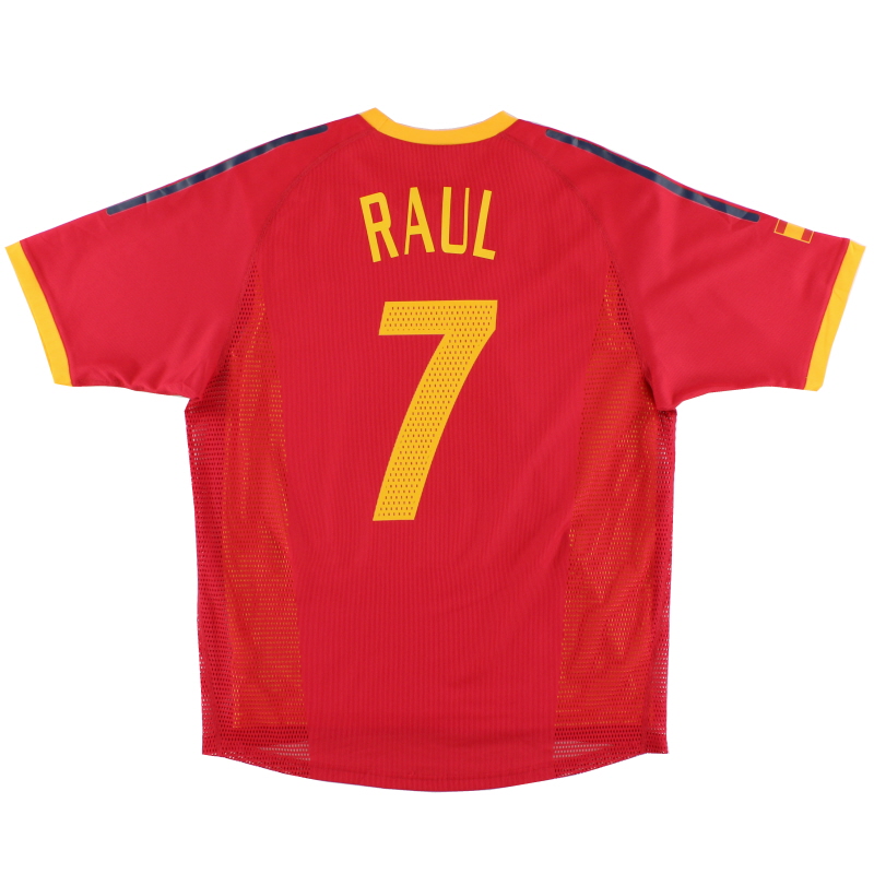 2002-04 Spain adidas Home Shirt Raul #7 L - 298547