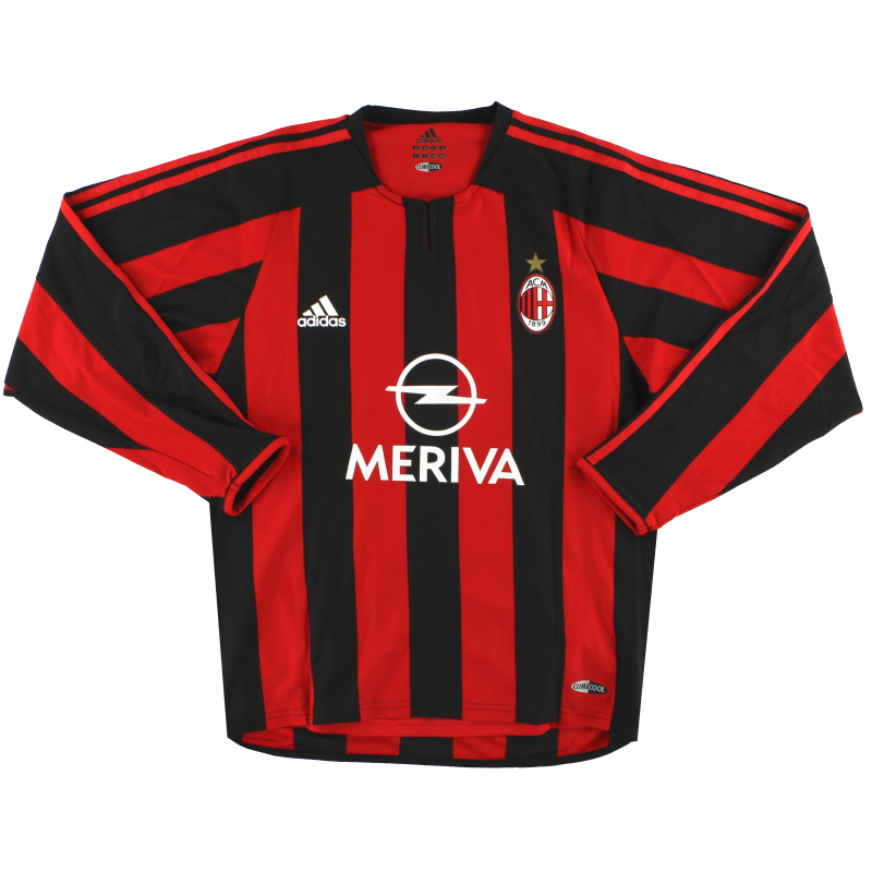 2003-04 AC Milan adidas Player Issue Home Shirt #5 L/S M