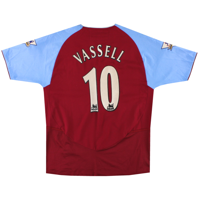 2003-04 Camiseta local Diadora del Aston Villa Vassell # 10 S
