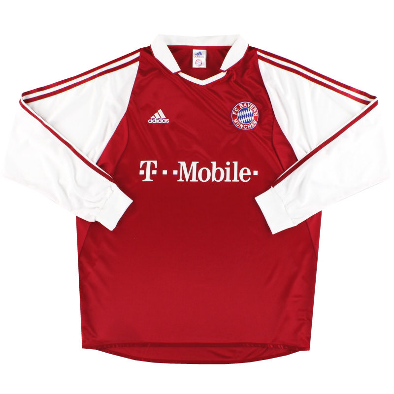 2003-04 Bayern Munich adidas Home Shirt L/S XL - 021550