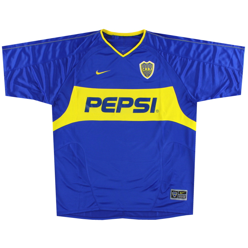 2003-04 Boca Juniors Nike Home Shirt # 7 * comme neuf * L