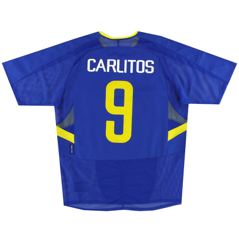 2003-04 Boca Juniors Nike PI Home Shirt Carlitos #9 *As New* M  - 113459