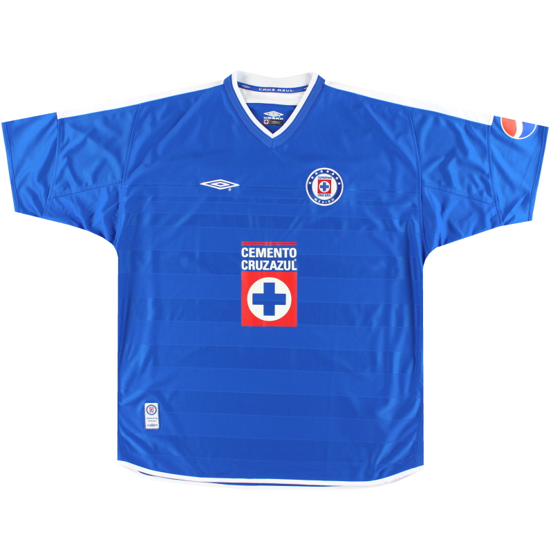 2003-04 Cruz Azul Umbro Camiseta Local XL
