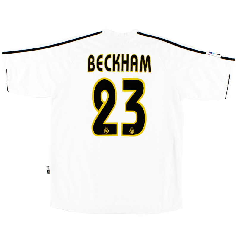 2003-04 Real Madrid adidas Home Shirt Beckham #23 S