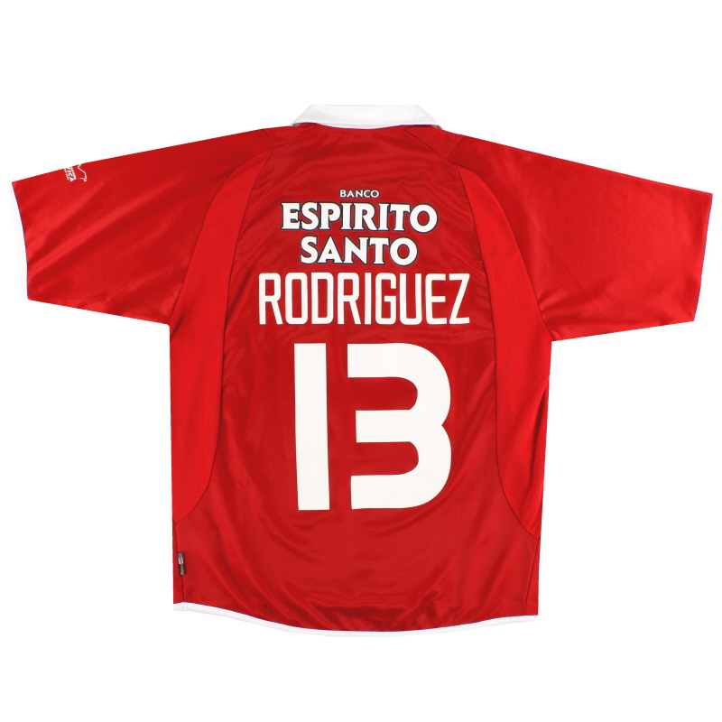 2003-05 Benfica adidas Centenary Home Shirt Rodriguez #13 XL