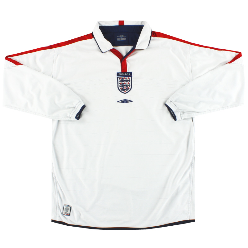 2003-05 England Umbro Home Shirt L/S XL