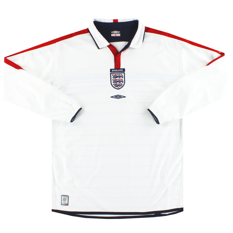 2003-05 England Umbro Home Shirt L/S *Mint* L