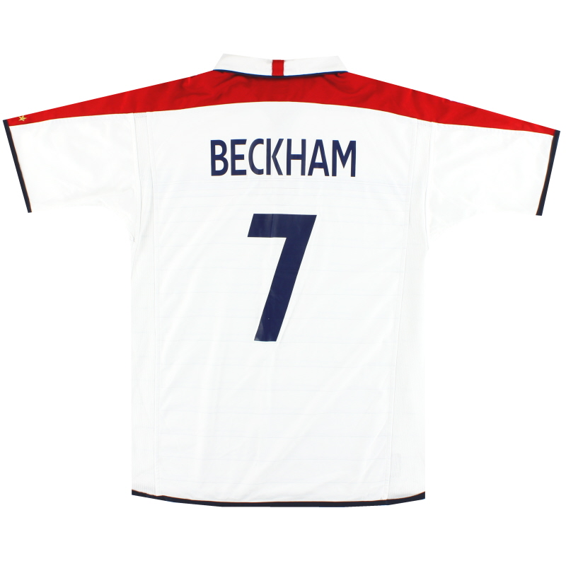 2003-05 England Umbro Home Shirt Beckham #7 *Mint* M