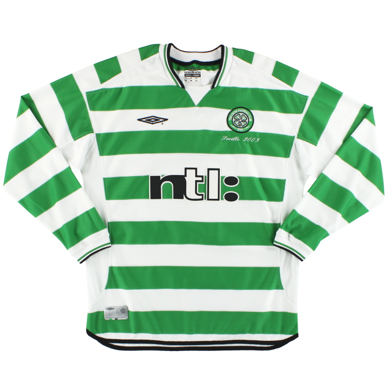 2003 Celtic Umbro 'Seville 2003' Home Shirt L/S L