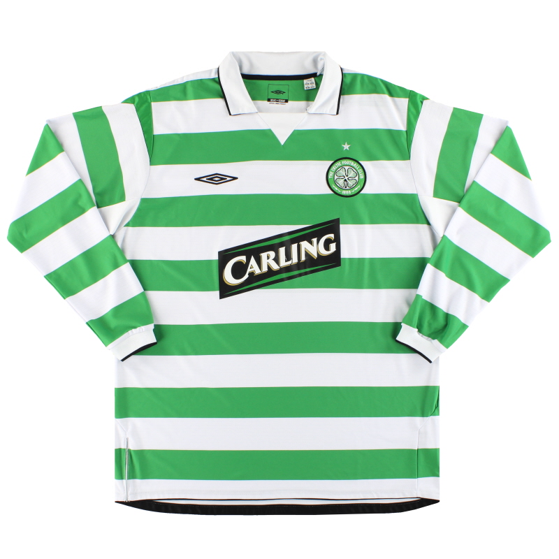 2004-05 Celtic Umbro Home Shirt L/S *Mint* L