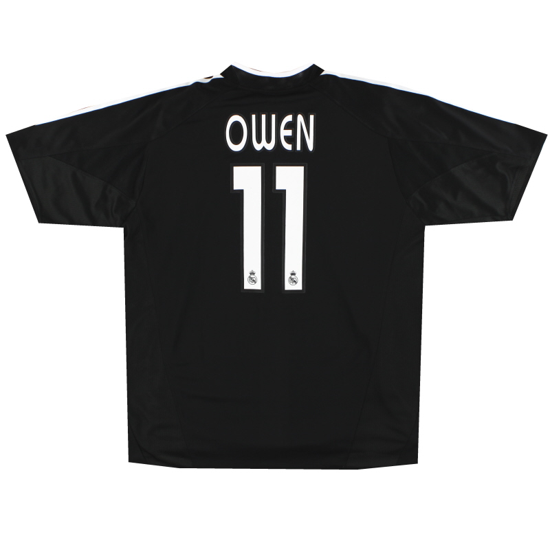 2004-05 Real Madrid adidas Pemain Mengeluarkan Kaos Tandang Owen # 11 * Mint * XL