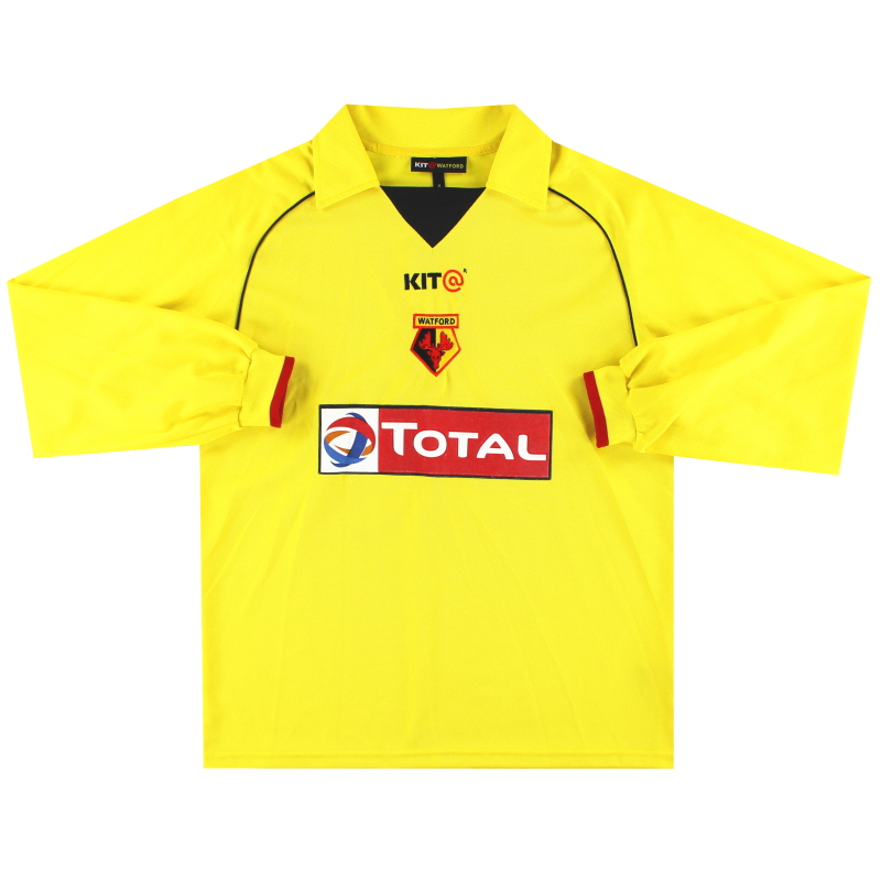 Camiseta local del Watford 2004-05 L/S M