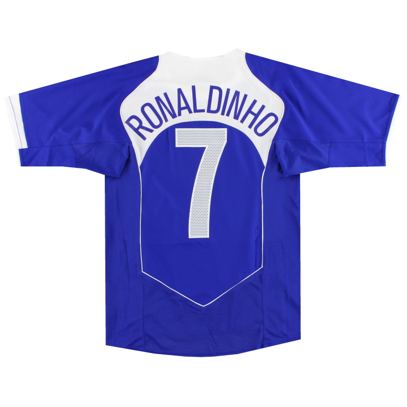 2004-06 Brazil Nike Away Shirt Ronaldinho #7 S - 116601