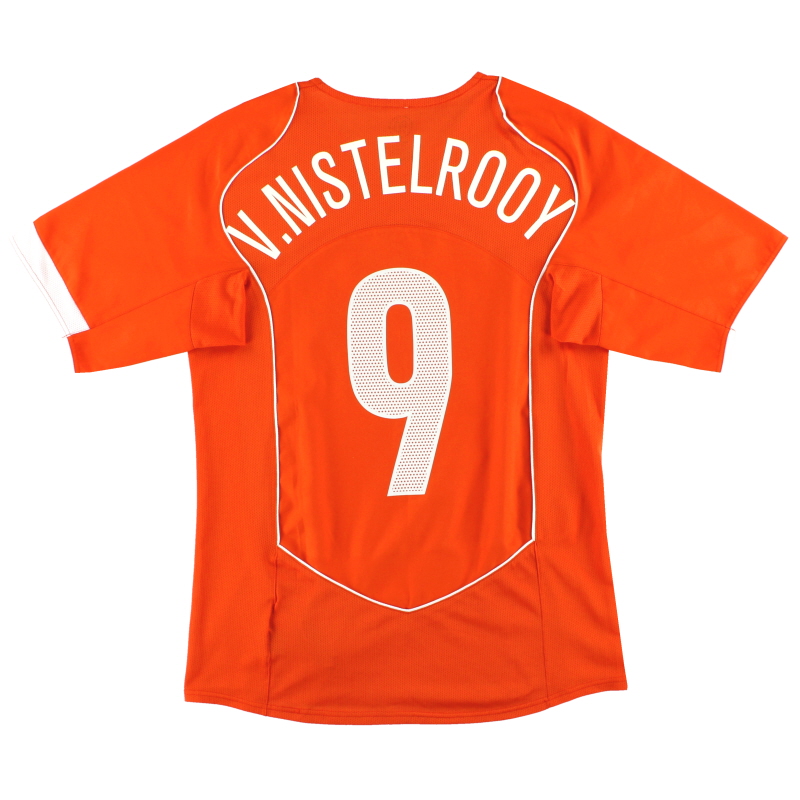 2004-06 Holland Home Shirt v.Nistelrooy #9 S