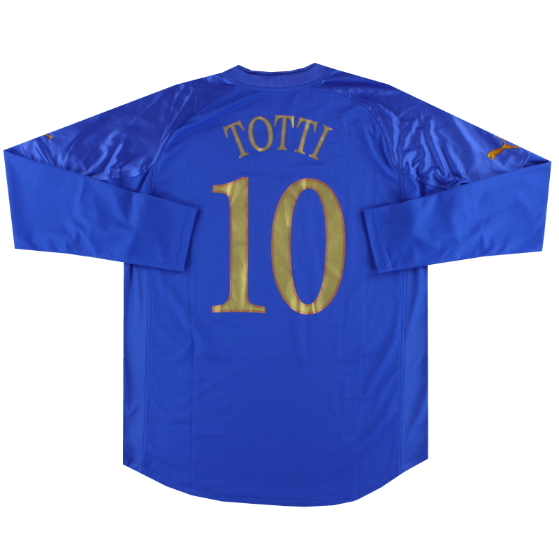 2004-06 Italy Puma Home Shirt Totti #10 L/S XXL