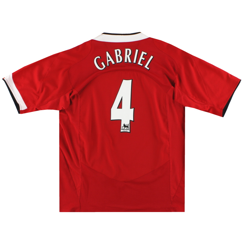2004-06 Manchester United Nike Maglia Home Gabriel #4 XL - 118834-666