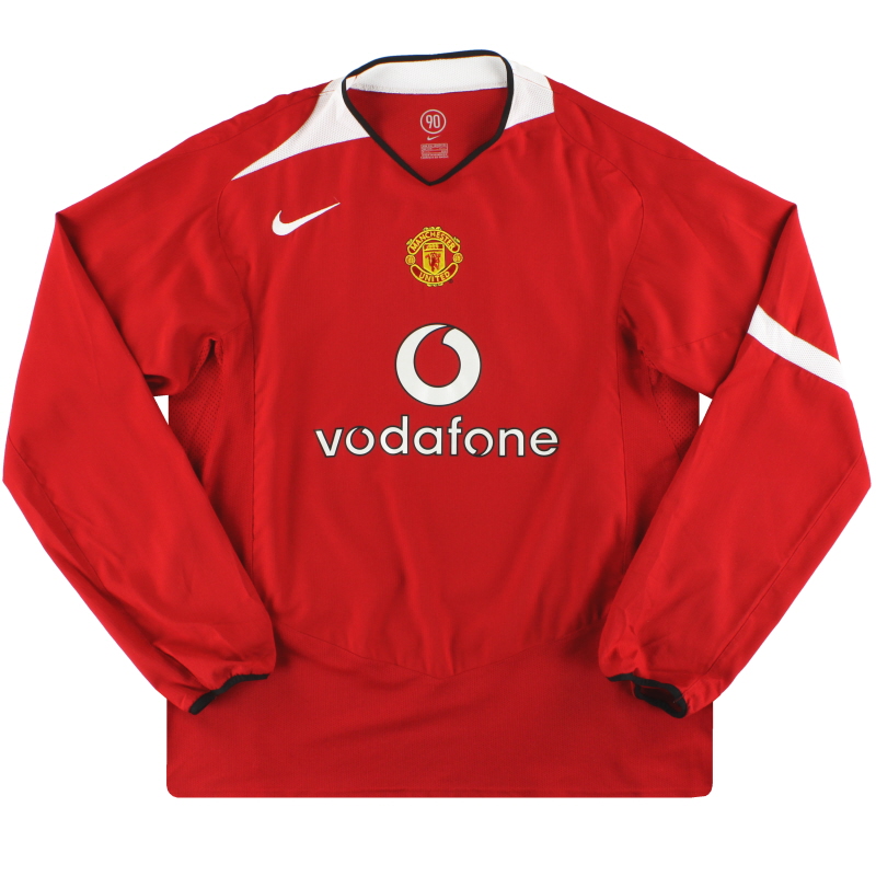 2004-06 Manchester United Nike Home Shirt L/S *Mint* M - 118835