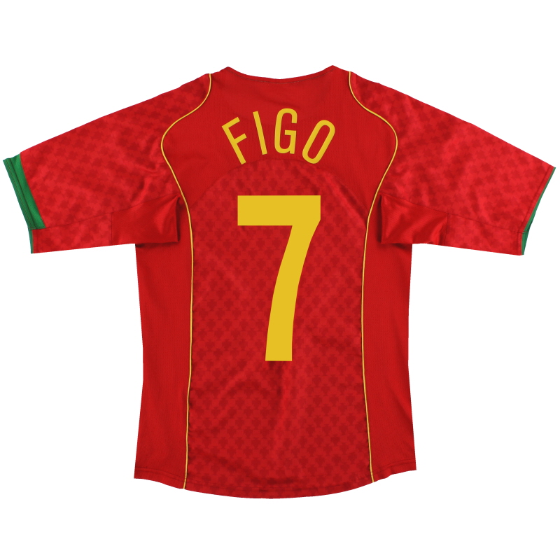 2004-06 Portugal Nike Home Shirt Figo #7 S - 116612