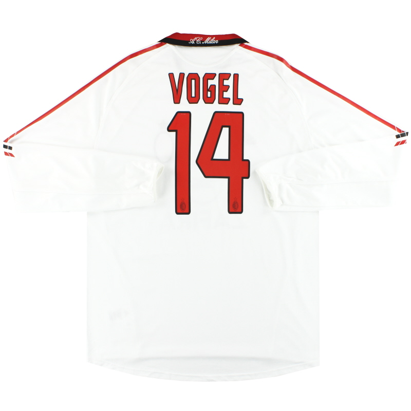 2005-06 AC Milan adidas Player Issue ’Formotion’ Away Shirt Vogel #14 L/S XL