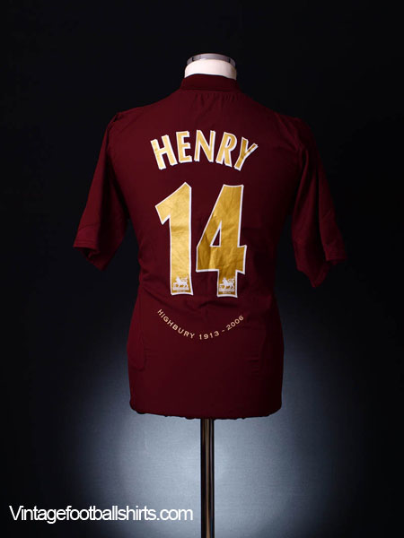 FLASH SALE 48h ONLY 10% OFF Henry #14 Arsenal 2005/2006 Home Shirt BNWT Medium 