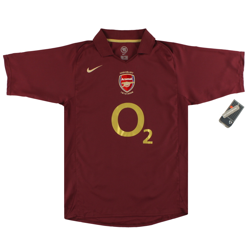 2005-06 Arsenal Nike Commemorative Highbury Home Shirt *w/tags* M 195578