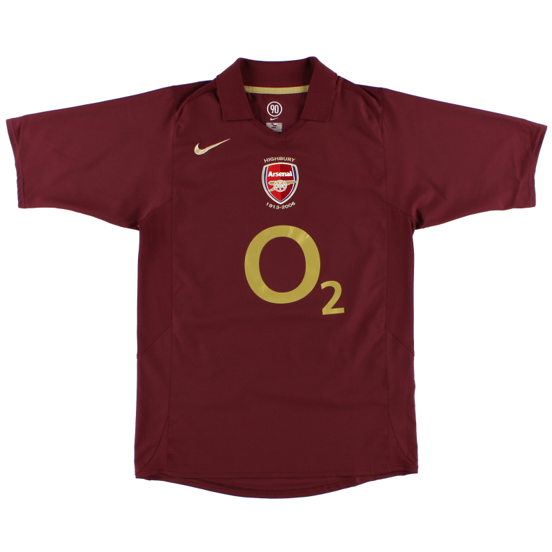 *XL* 2005/06 Arsenal Highbury Redcurrant Home Football Shirt 