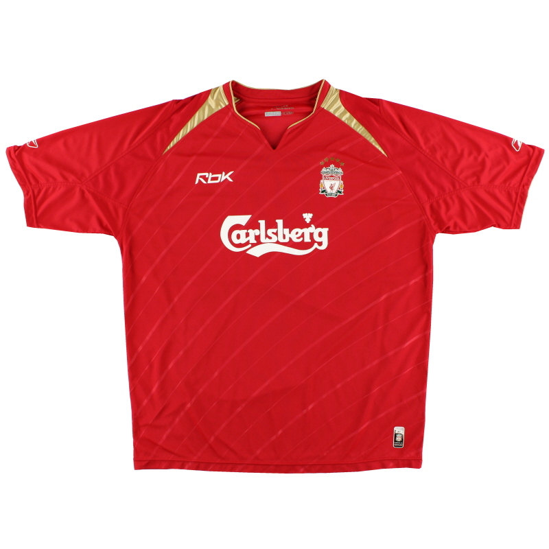 2005-06 Liverpool Reebok Champions League Home Shirt L.Boys