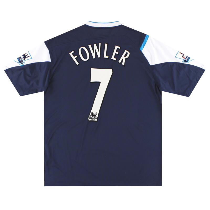 2005-06 Manchester City Reebok Maillot extérieur Fowler #7 *Menthe* L - ACMF5104-459