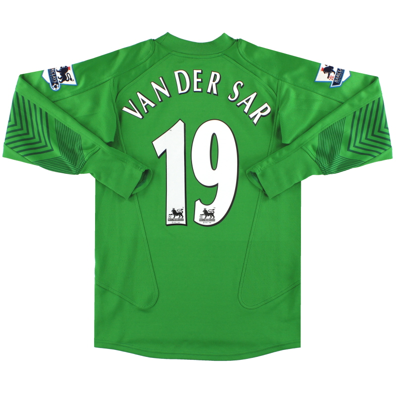 2005-06 Manchester United Nike Portiere Maglia Van Der Sar #19 L.Boys