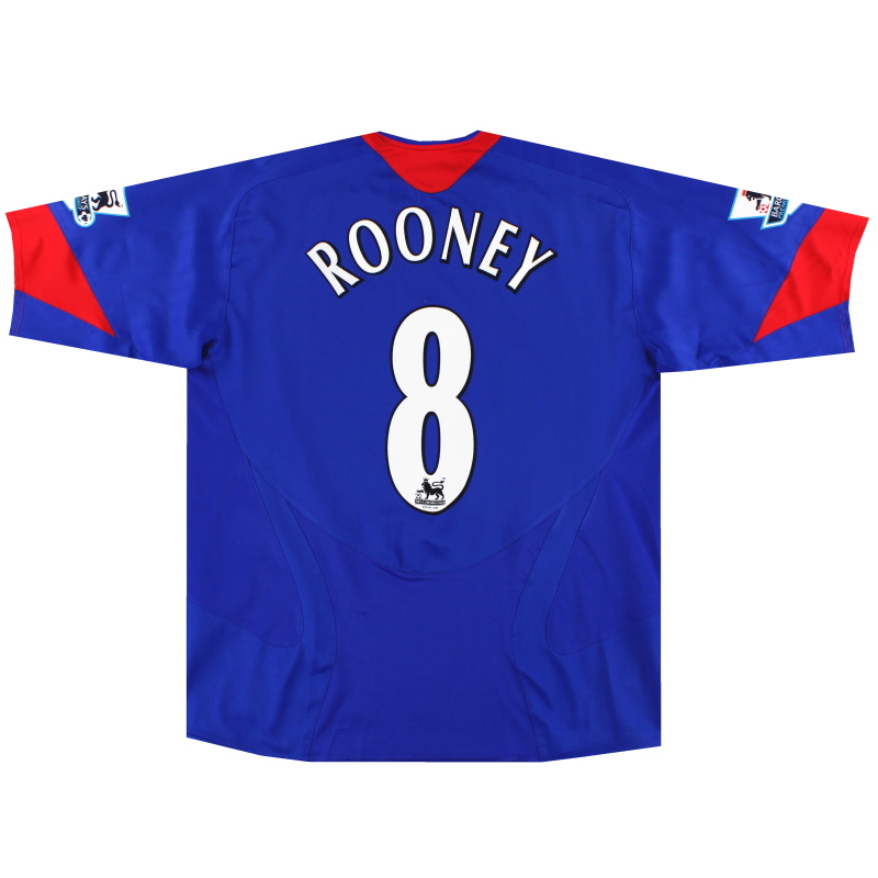 Camiseta Nike de visitante del Manchester United 2005-06 Rooney # 8 XL - 195597
