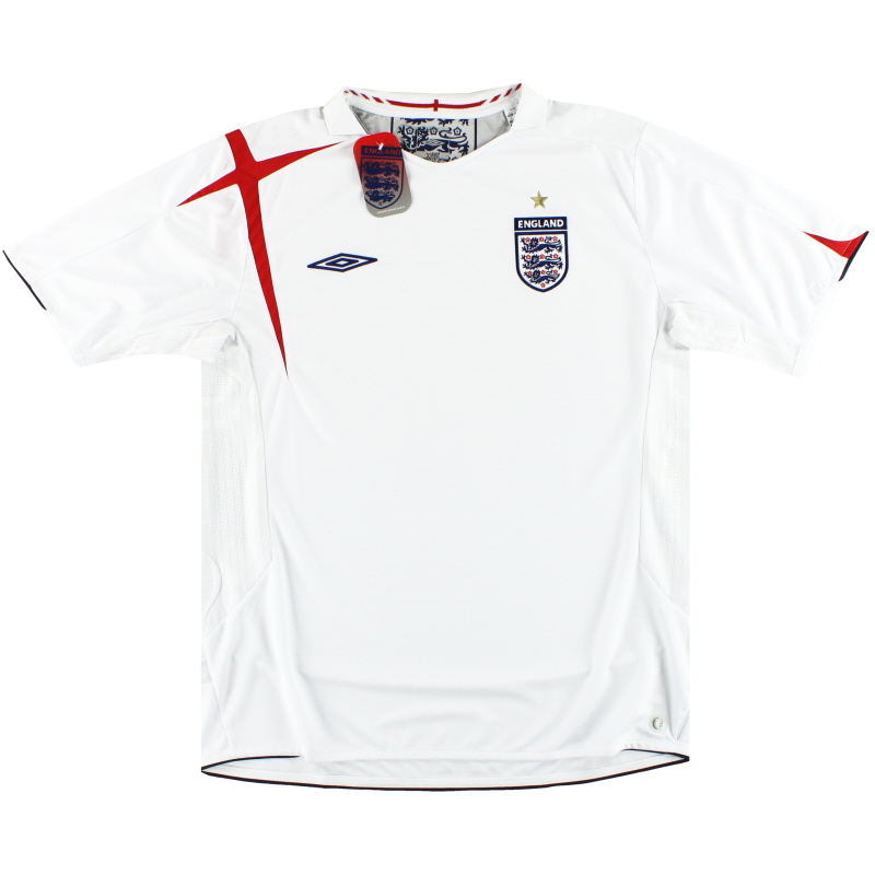 2005-07 England Umbro Home Shirt *w/tags* XL - 05615674