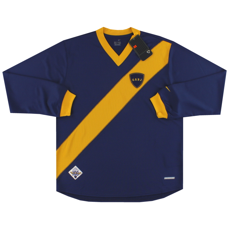 2005 Boca Juniors Nike 'Centenario' Maglia Home #10 L/S *con etichette* L - 106279