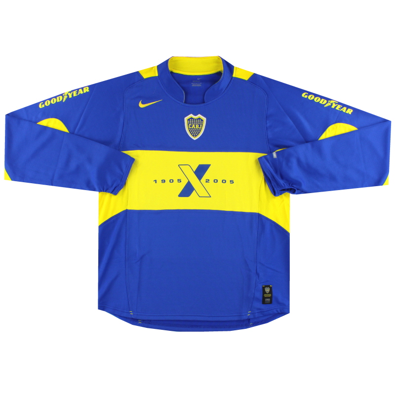 2005 Boca Juniors Nike Centenary Player Issue Home Shirt *As New* L/S L - 196310