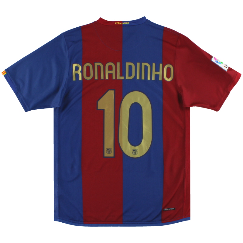 hardware Adquisición Espere 2006-07 Barcelona Nike Home Camiseta Ronaldinho #10 *con etiquetas* XL  146980-426