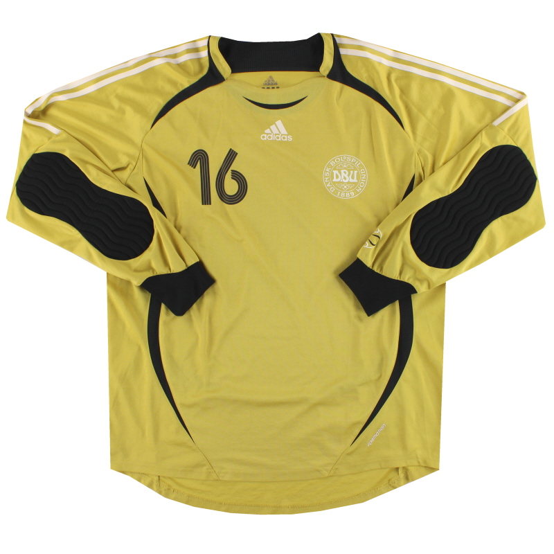 2006-07 Denmark adidas Player Issue Goalkeeper Shirt #16 XL