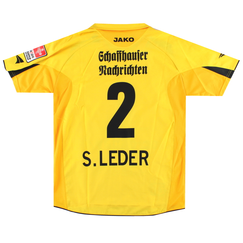 2006-07 FC Schaffhausen Jako Match Issue Shirt S. Leder #2 