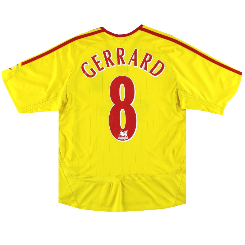 2006-07 Liverpool adidas Away Maglia Gerrard #8 L.Ragazzi - 053302