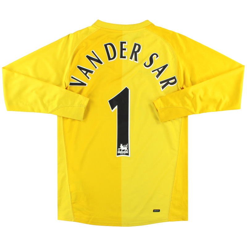 2006-07 Manchester United Nike Goalkeeper Shirt Van Der Sar #1 L.Boys