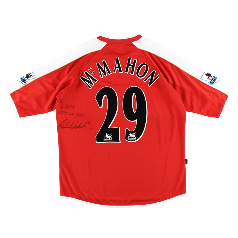 2006-07 Middlesbrough Errea Match Issue Signed Home Shirt McMahon #29 XL