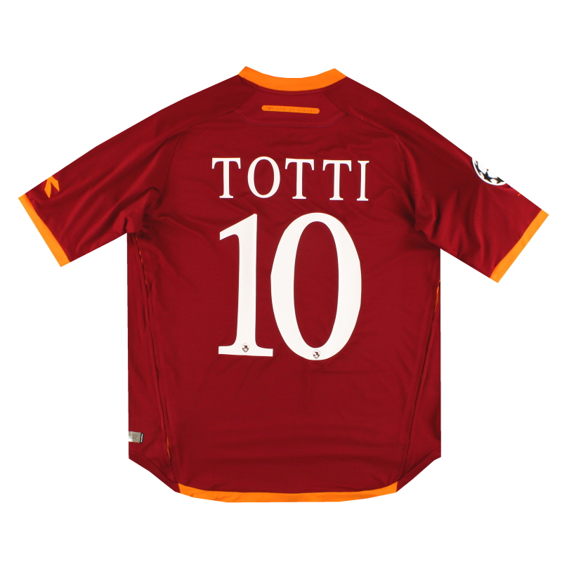 2006-07 Roma Diadora CL Home Shirt Totti #10 *As New* XL - 142739
