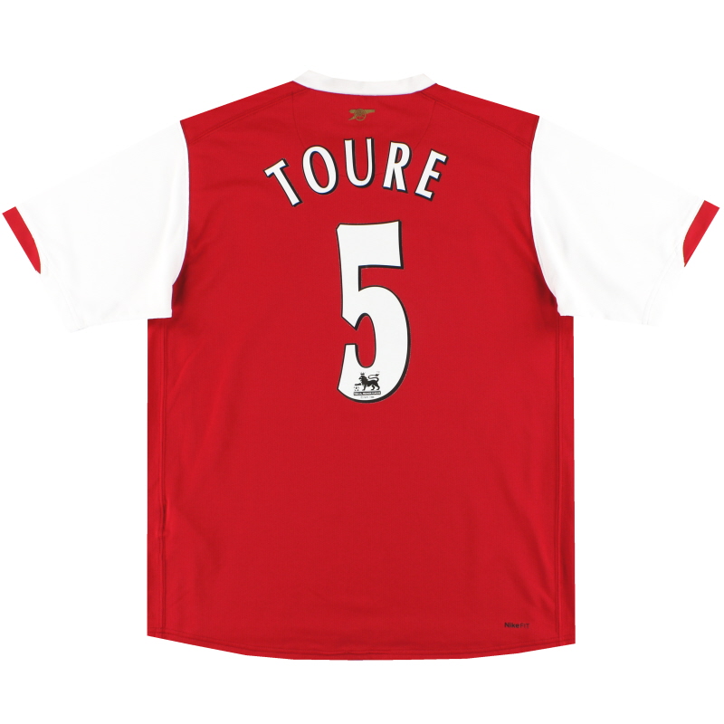 2006-08 Arsenal Nike Home Shirt Toure #5 M - 146769-616