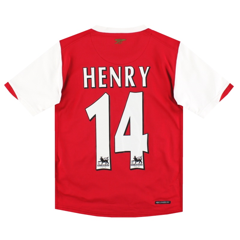 2006-08 Arsenal Nike Home Shirt Henry #14 S.Boys - 146780