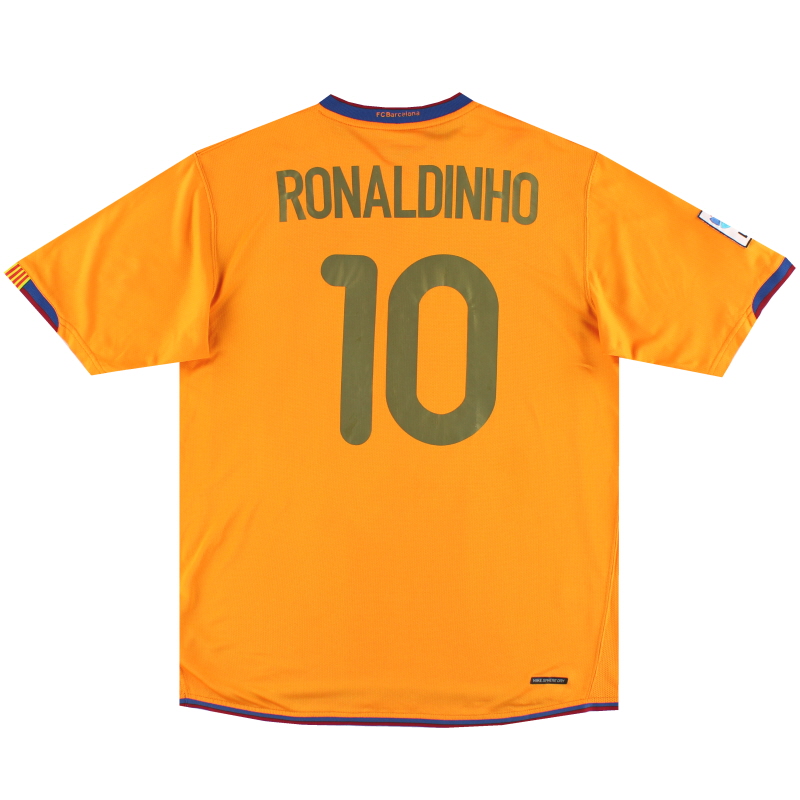 2006-08 Barcelone Nike Maillot Extérieur Ronaldinho #10 L - 146982