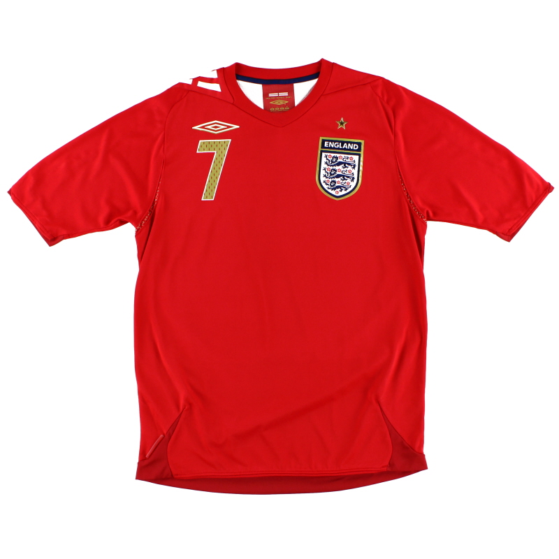 2006-08 England Umbro Away Shirt Beckham #7 S