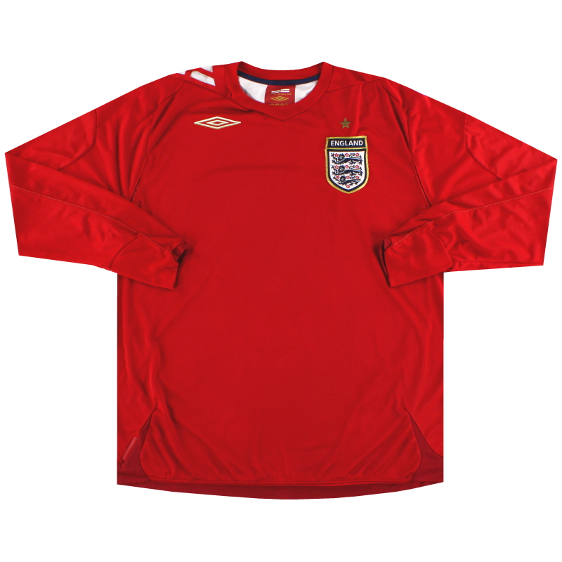 2006-08 England Umbro Away Shirt L/S M