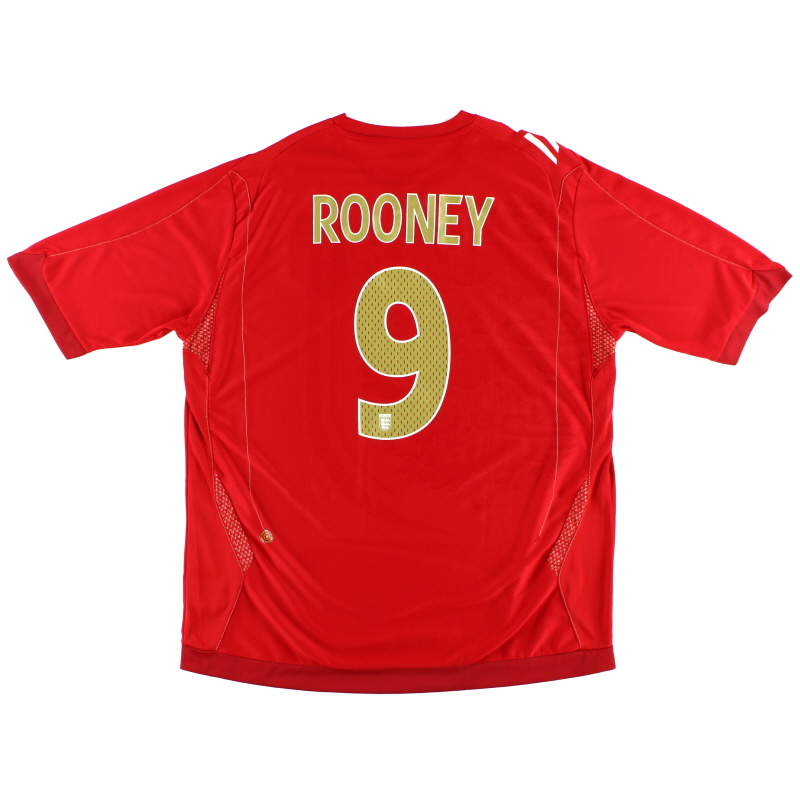 2006-08 Inghilterra Umbro Away Shirt Rooney # 9 M